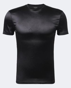 Gucci T-Shirt Aus Satin-Jersey - Schwarz