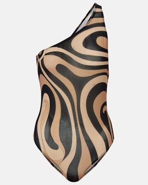 PUCCI Body Asimetrico Marmo De Malla - Neutro