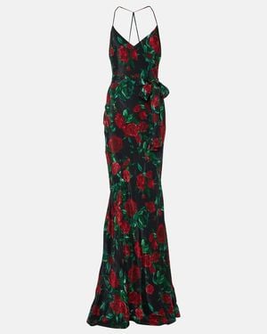 Alexandra Miro Isla Floral Maxi Dress - Black