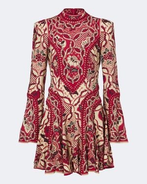 ALÉMAIS Vestido Corto Kenny Floral - Rojo