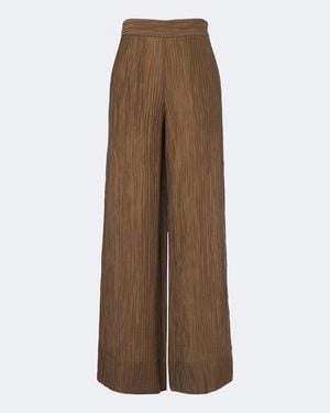 JOSEPH Selene Wide-Leg Pants - Brown