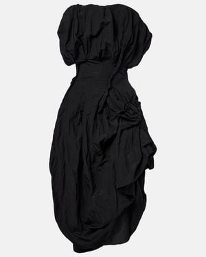 Magda Butrym Draped Cotton-Blend Cocktail Dress - Black