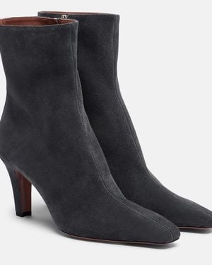 Paris Texas Belle Suede Ankle Boots - Black
