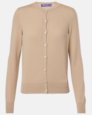 Ralph Lauren Cable-Knit Cashmere Cardigan - Natural