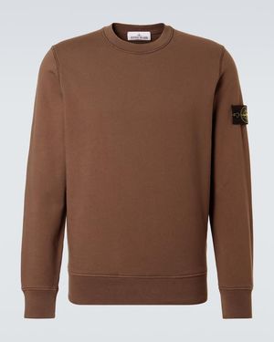 Stone Island Compass Cotton Fleece Sweatshirt - Brown