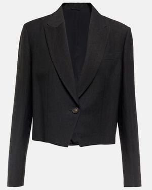 Brunello Cucinelli Cropped Blazer - Black