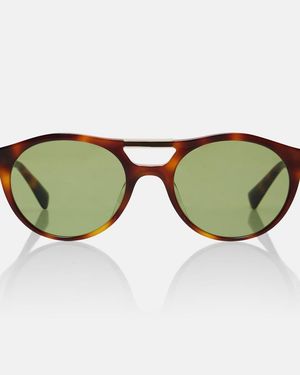 Brunello Cucinelli Runde Sonnenbrille Sartorial Sunset - Braun