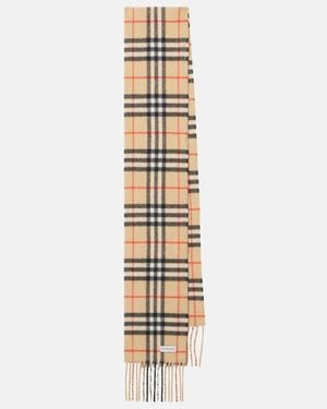 Burberry Check Cashmere Scarf - Metallic