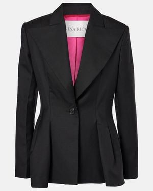 Nina Ricci Wool Gabardine Blazer - Black
