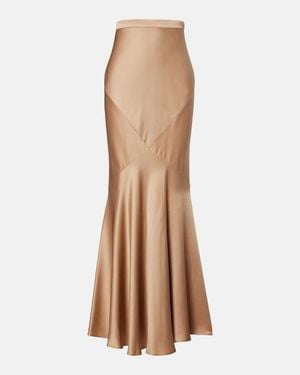 Max Mara Maxirock Aus Satin - Natur