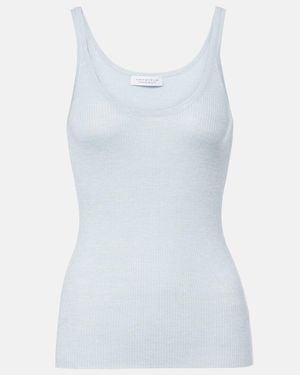 Gabriela Hearst Cinxia Cashmere, Silk, And Hemp Tank Top - Blue