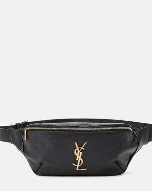Saint Laurent Classic Monogram Leather Belt Bag - Black