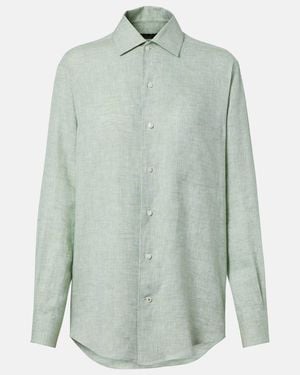Loro Piana Andre Linen Shirt - Green
