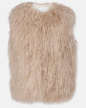 Yves Salomon Shearling Gilet - Natural