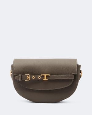 Tod's T Timeless Leather Crossbody Bag - Brown
