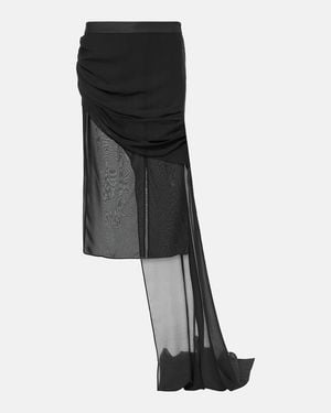 DIDU Midirock Aus Chiffon - Schwarz