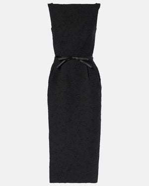 Erdem Tweed Midi Dress - Black