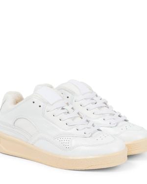 Jil Sander Basket Low-Top Leather Sneakers - White