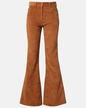 Moncler Corduroy Flared Trousers - Brown