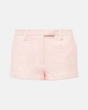 Alessandra Rich Shorts De Tweed Con Lentejuelas - Rosa