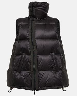 Sacai Asymmetric Quilted Down Vest - Black