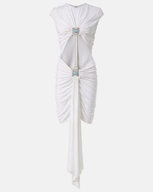 Christopher Esber Cutout Gathered Jersey Minidress - White