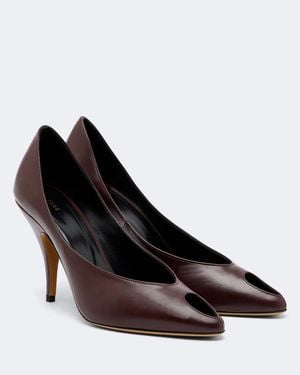 Jude Peep-Toe-Pumps Icon Aus Leder - Braun