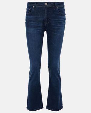 AG Jeans Jodi Crop High-Rise Flared Jeans - Blue