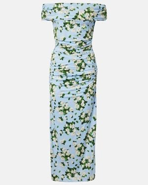 green beach wedding dresses Wedtrend Women Light Green Bridesmaid Dress with Detachable Sleeves Fitted  Cold Shoulder Chiffon Wedding Guest Dress – WEDTREND main image 0