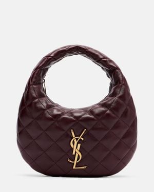 Saint Laurent Icarino Quilted Leather Top-Handle Bag - Purple