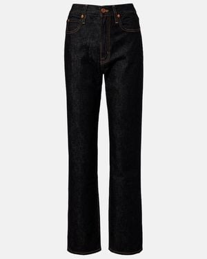 SLVRLAKE Denim London High-Rise Straight Jeans - Black