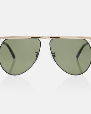 The Attico Mina Aviator Sunglasses - Green
