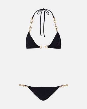 Gucci Bikini Con Horsebit - Blanco