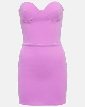 Alex Perry Clay Bustier Crepe Minidress - Purple
