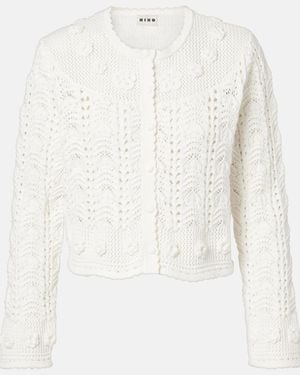 RIXO London Cardigan Kyra Aus Baumwolle - Weiß