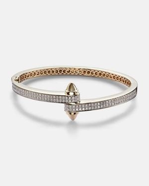 Rainbow K Storm 14Kt Bangle With Diamonds - Metallic