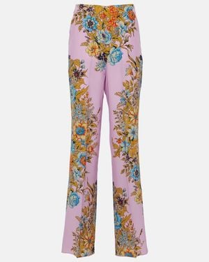 Etro Silk Trousers - Pink