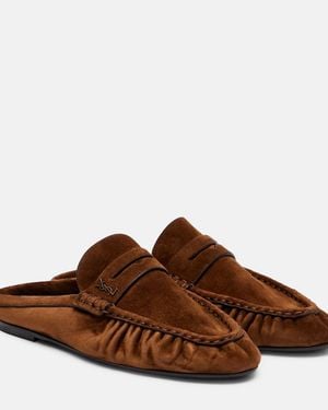 Saint Laurent Mules Le Loafer De Ante - Marrón