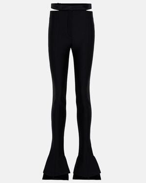 Mugler Schlaghose Aus Scuba - Schwarz