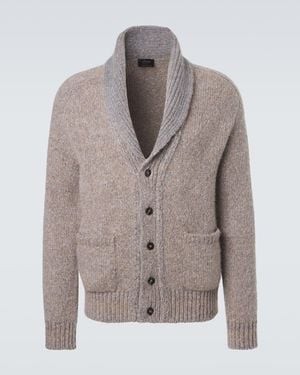 Brioni Cashmere And Silk Cardigan - Grey
