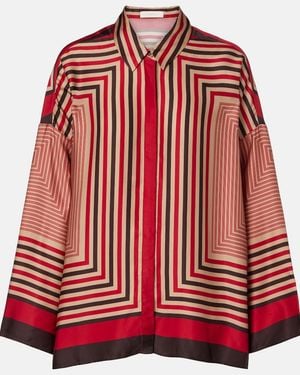 Faithfull the Brand Cora Printed Oversized Shirt - Red