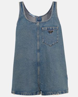 Prada Combi-short en jean - Bleu