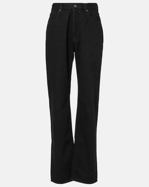 Valentino High-Rise Straight Jeans - Black