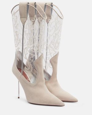 Paris Texas Westernstiefel Lidia 105 Mit Veloursleder - Weiß