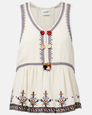 Isabel Marant Embroidered Top - White