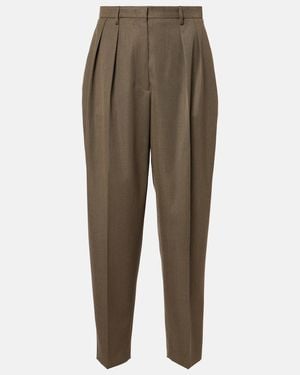 Altuzarra Emmett Virgin Wool Straight Trousers - Green