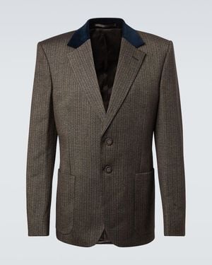 Wales Bonner Blazer Alto Aus Einem Wollgemisch - Schwarz