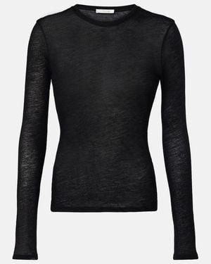 The Row Iverness Knitted Cashmere Top - Black