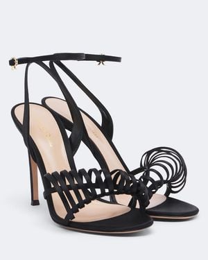 Gianvito Rossi Satin Sandals - Black