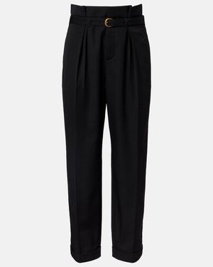 Chloé Hose Aus Schurwolle - Schwarz